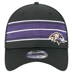 Baltimore Ravens New Era Stripes 39THIRTY Flex Hat Black