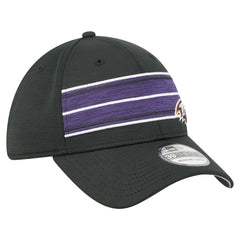 Baltimore Ravens New Era Stripes 39THIRTY Flex Hat Black