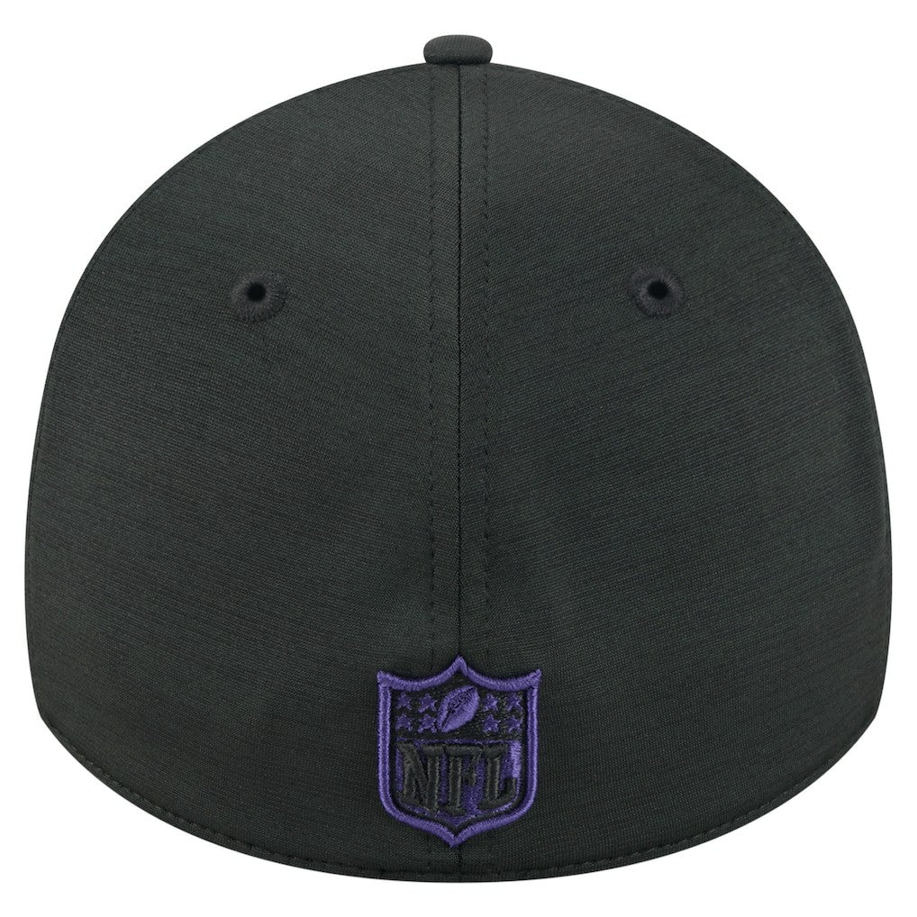 Baltimore Ravens New Era Stripes 39THIRTY Flex Hat Black