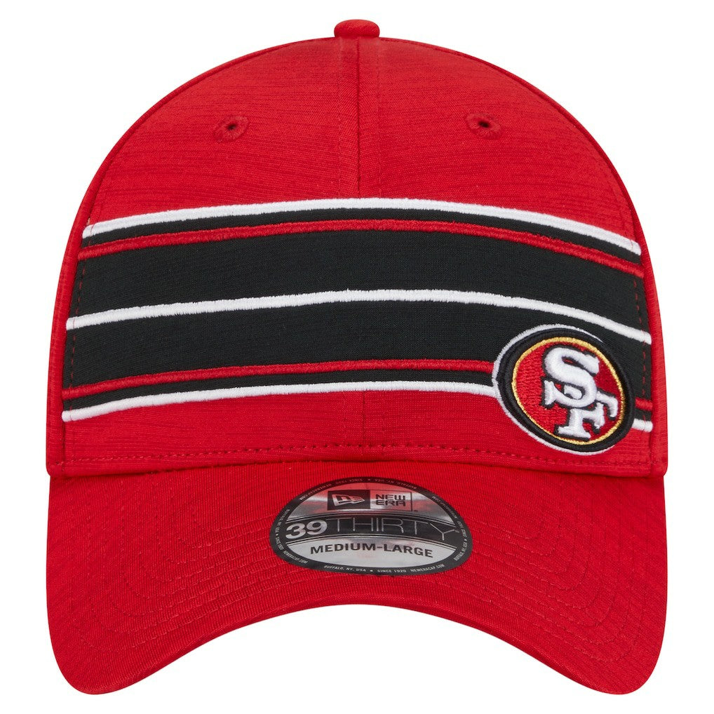 San Francisco 49ers New Era Stripes 39THIRTY Flex Hat Scarlet