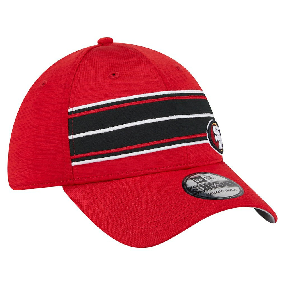 San Francisco 49ers New Era Stripes 39THIRTY Flex Hat Scarlet
