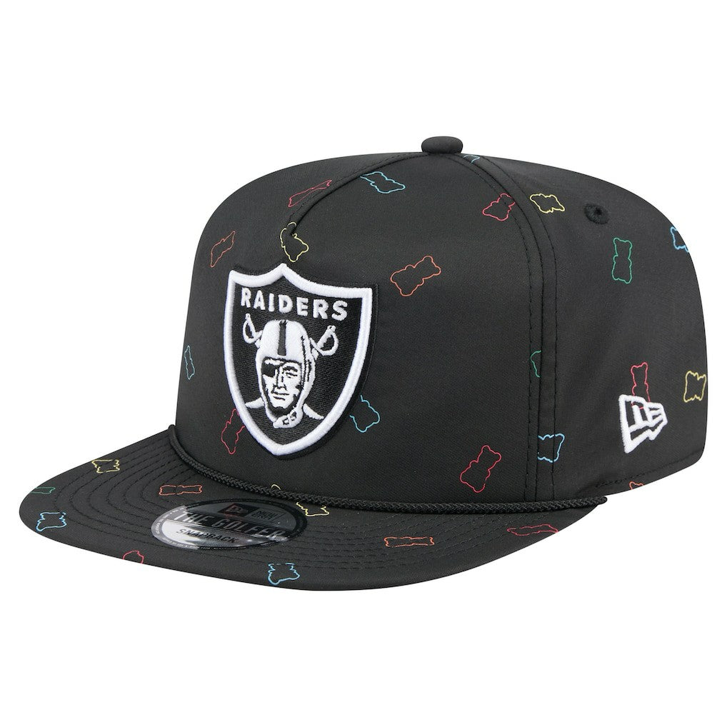 Las Vegas Raiders New Era Gummy Golfer Snapback Hat Black
