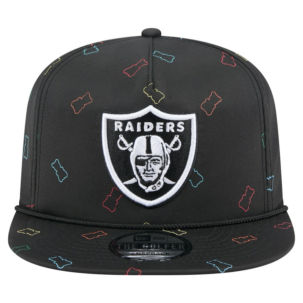 Las Vegas Raiders New Era Gummy Golfer Snapback Hat Black
