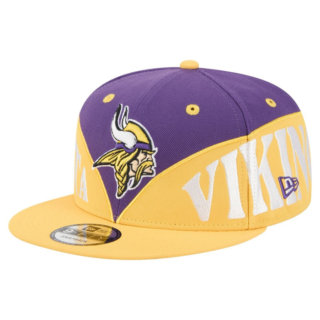 Minnesota Vikings New Era Split 9FIFTY Snapback Hat Purple/Gold