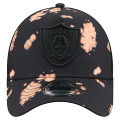 Las Vegas Raiders New Era Bleached 9FORTY A-Frame Adjustable Hat Black