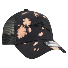 New England Patriots New Era Bleached 9FORTY A-Frame Adjustable Hat Black
