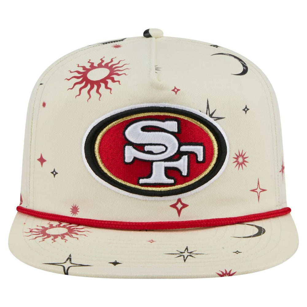 San Francisco 49ers New Era Celestial Golfer Snapback Hat Cream