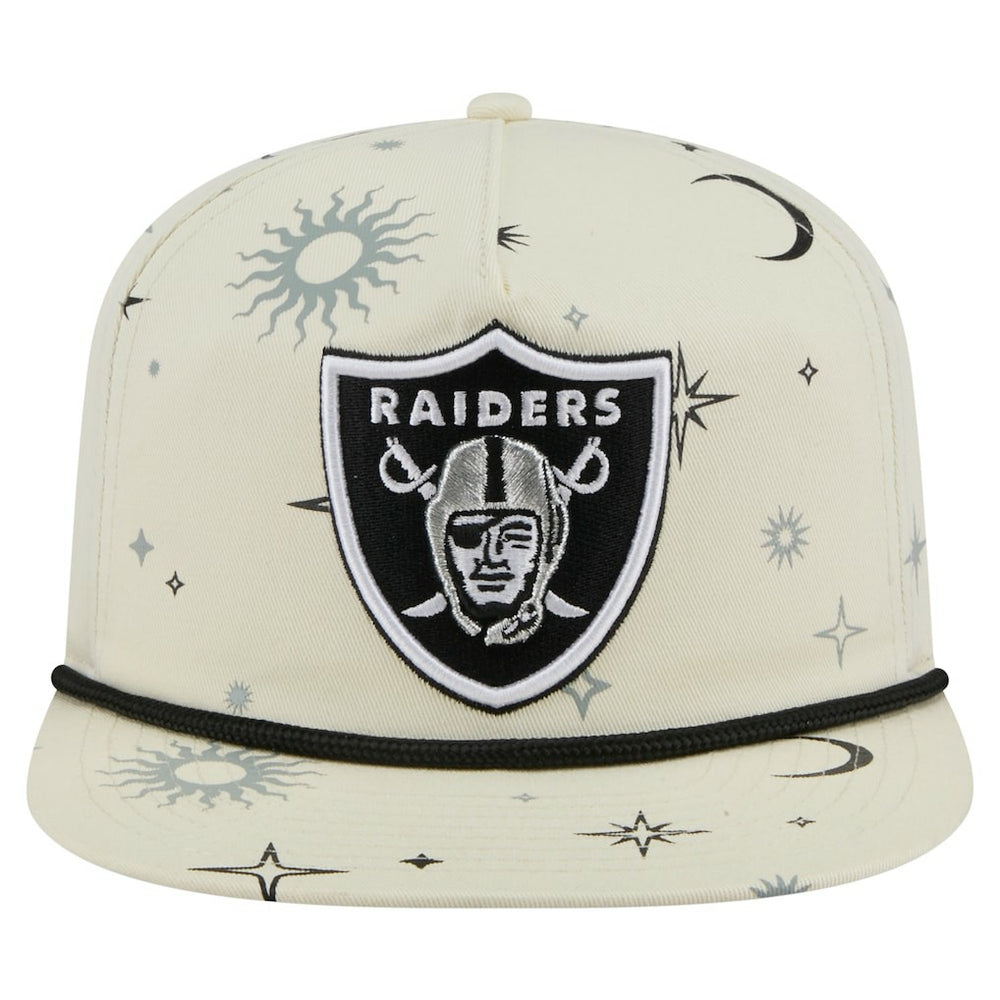 Las Vegas Raiders New Era Celestial Golfer Snapback Hat Cream