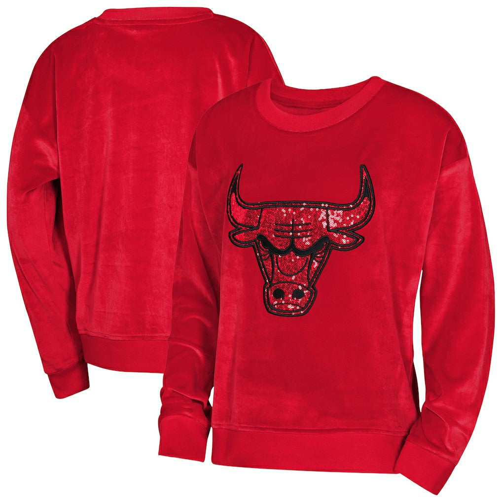 Chicago Bulls Outerstuff Youth Girls Step Back Sweatshirt Red