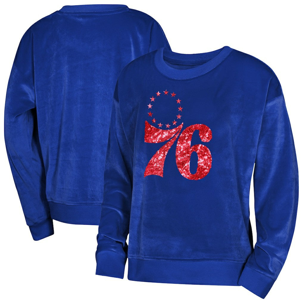 Philadelphia 76ers Outerstuff Youth Girls Step Back Sweatshirt Royal