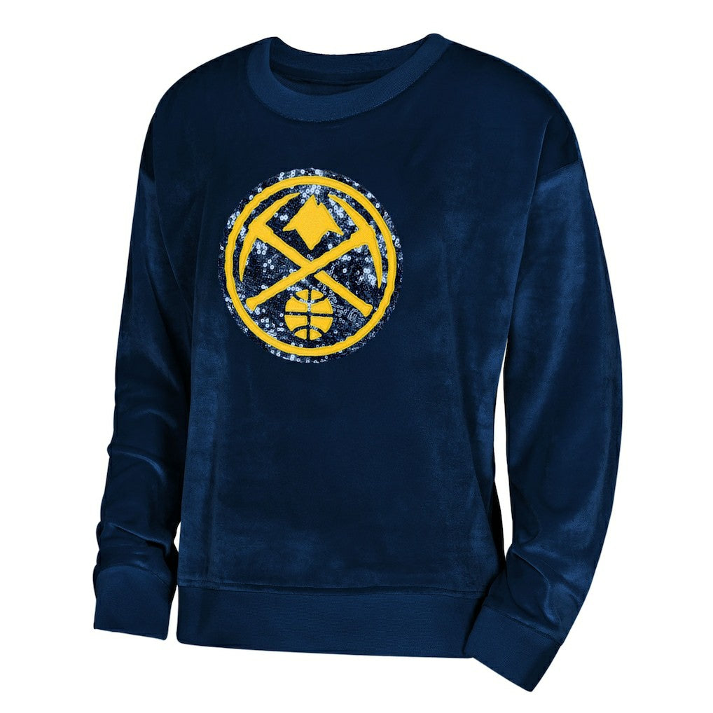 Denver Nuggets Outerstuff Youth Girls Step Back Sweatshirt Navy