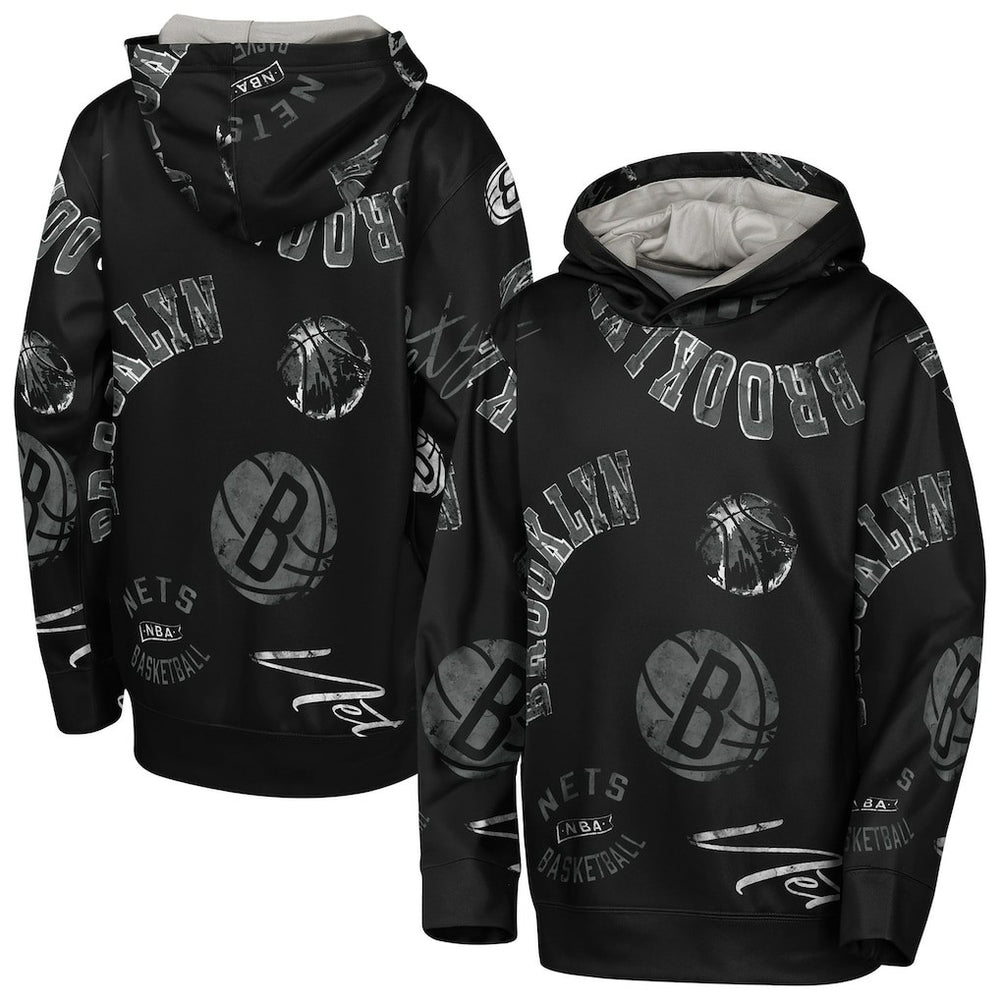 Brooklyn Nets Outerstuff Youth Moving Violation Hoodie Black