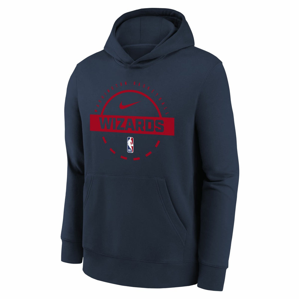 Washington Wizards Youth 2025/26 Club Fleece Practice Hoodie Navy | Nike for sale