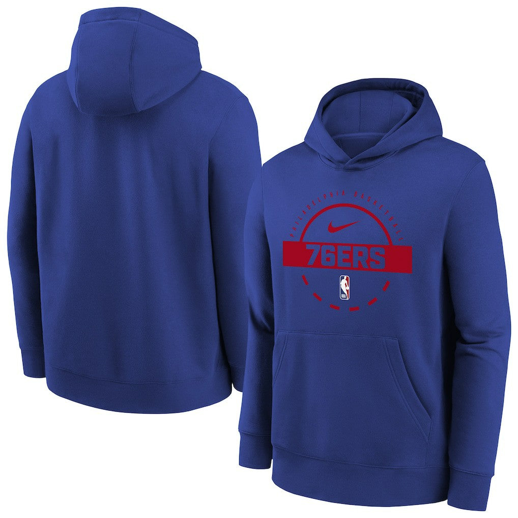 Philadelphia 76ers Youth 2025/26 Club Fleece Practice Hoodie Royal | Nike