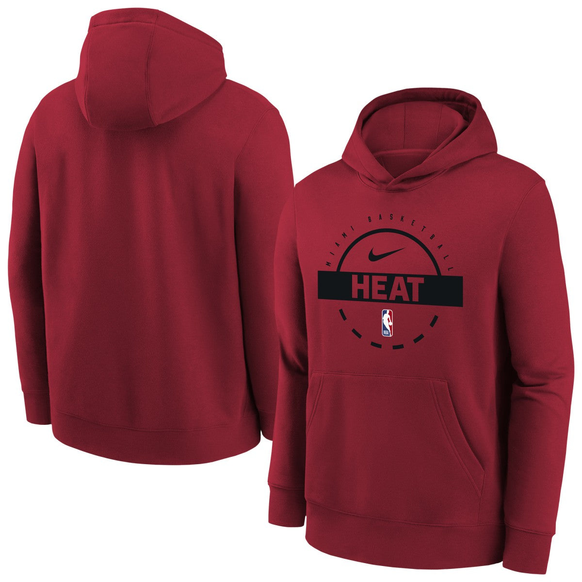 Miami Heat Youth 2025/26 Club Fleece Practice Hoodie Red | Nike US