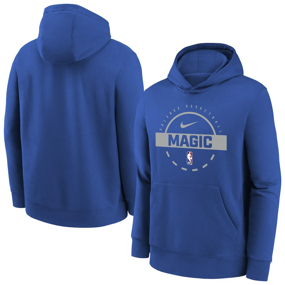 Orlando Magic Youth 2025/26 Club Fleece Practice Hoodie Blue | Nike Lifestyle