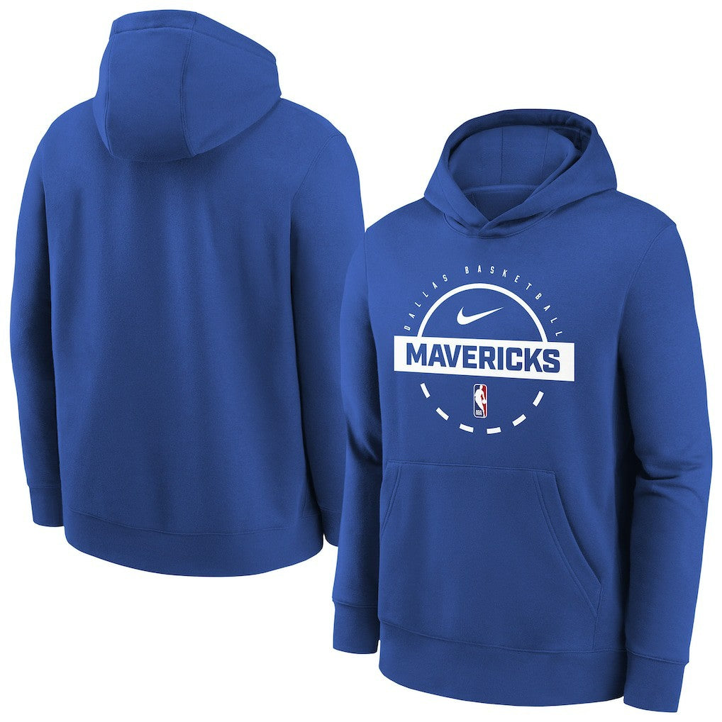 Dallas Mavericks Youth 2025/26 Club Fleece Practice Hoodie for sale Blue | Nike