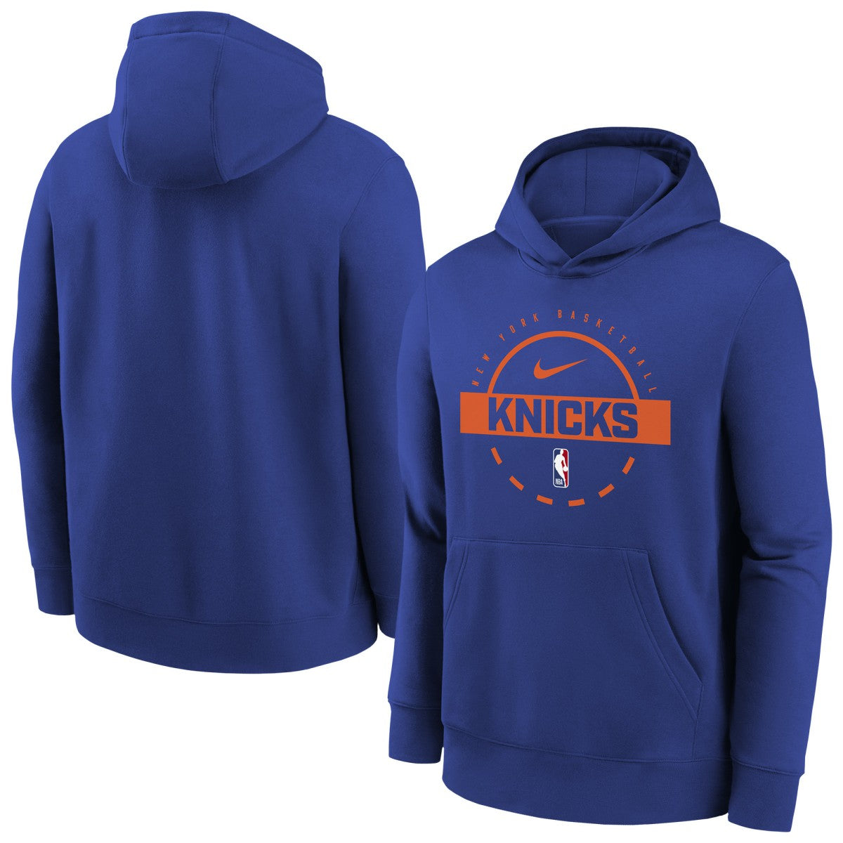 New York Knicks Youth 2025/26 Club Fleece Practice Hoodie Blue | Nike Lifestyle