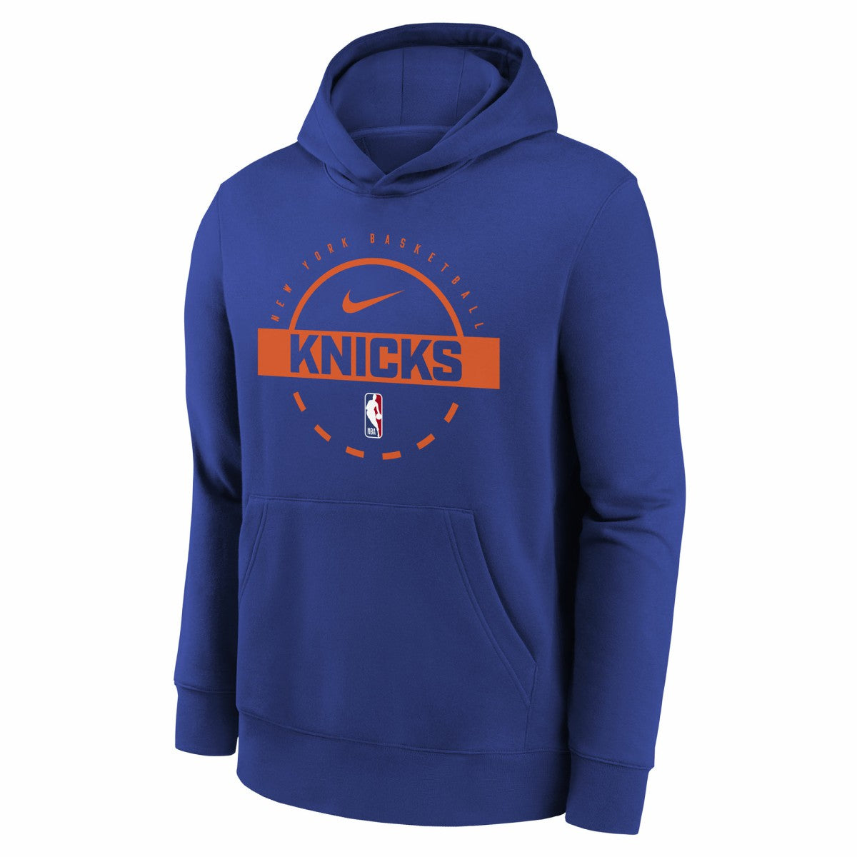 New York Knicks Youth 2025/26 Club Fleece Practice Hoodie Blue | Nike Lifestyle
