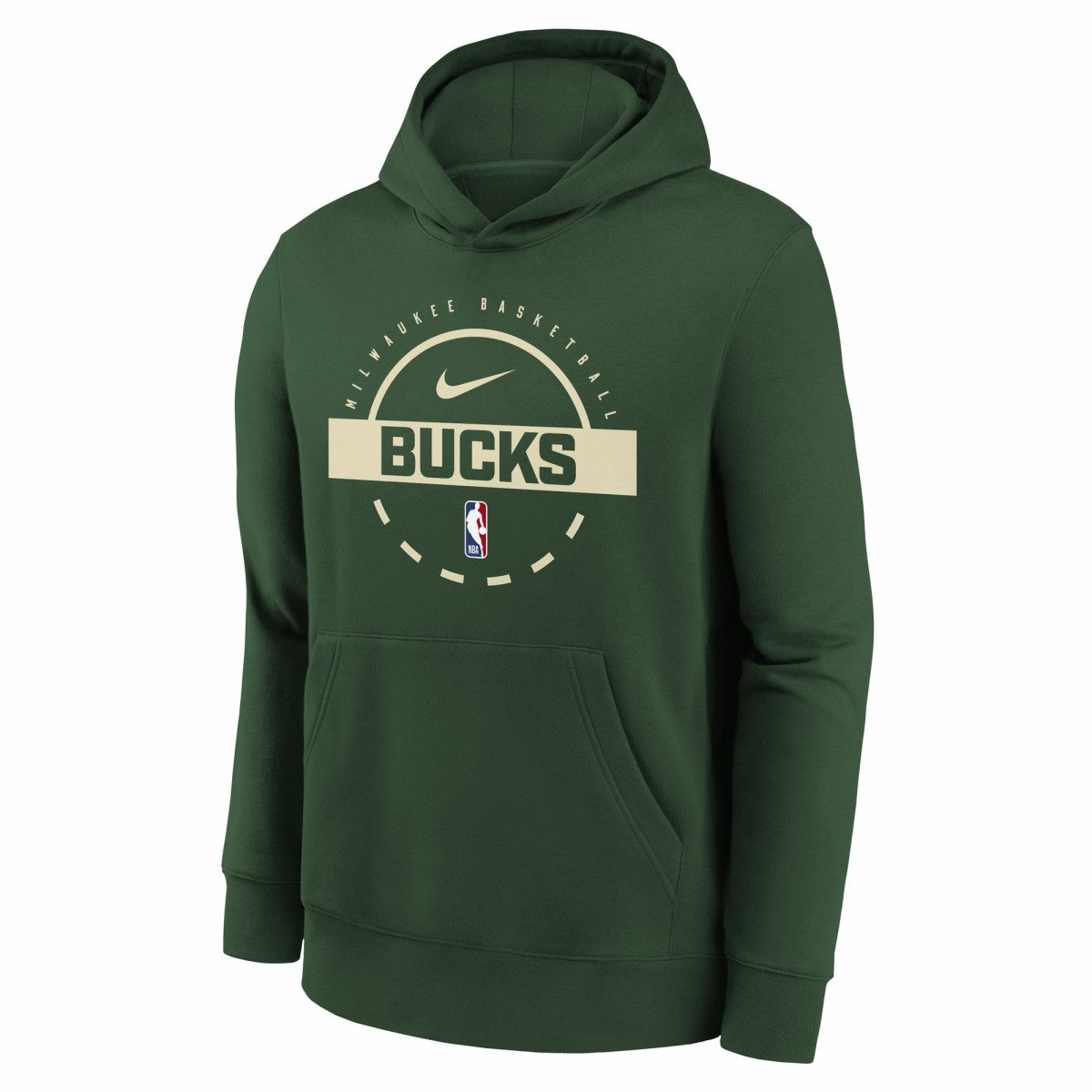 Milwaukee Bucks Youth 2025/26 Club Fleece Practice Hoodie Hunter Green | Nike US