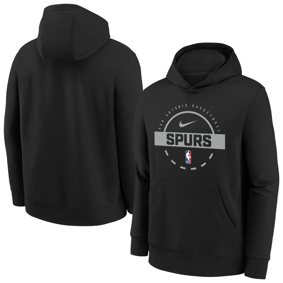 San Antonio Spurs Youth 2025/26 Club Fleece Practice Hoodie Black | Nike discount