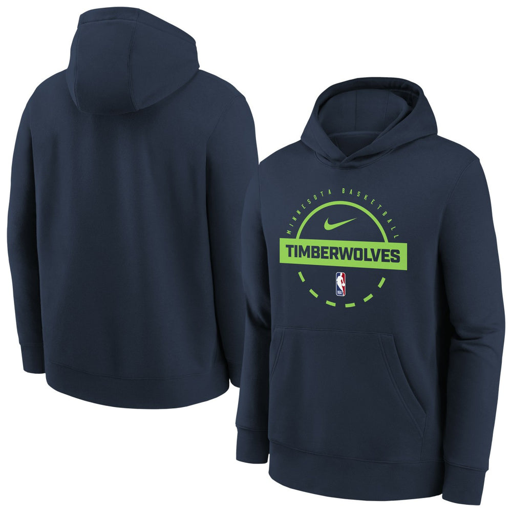 Minnesota Timberwolves Youth 2025/26 Club Fleece Practice Hoodie Navy | Nike outlet