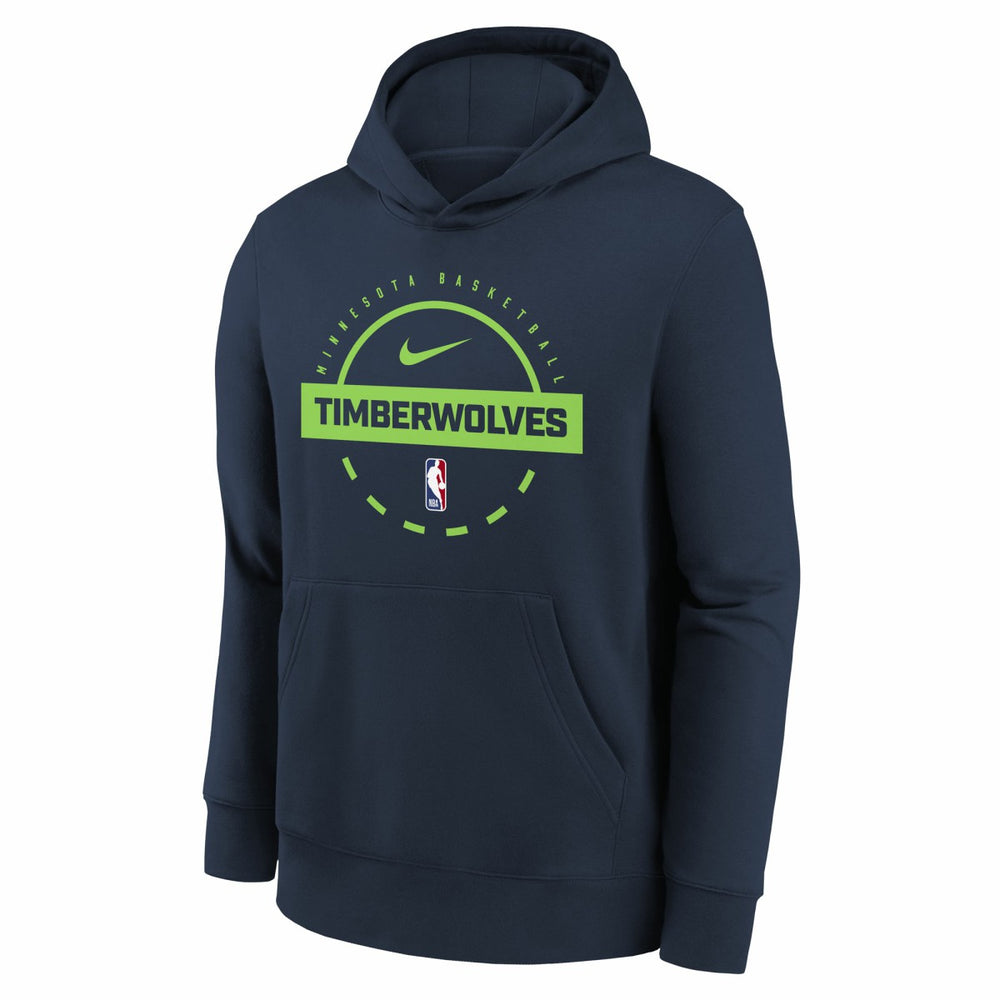 Minnesota Timberwolves Youth 2025/26 Club Fleece Practice Hoodie Navy | Nike outlet