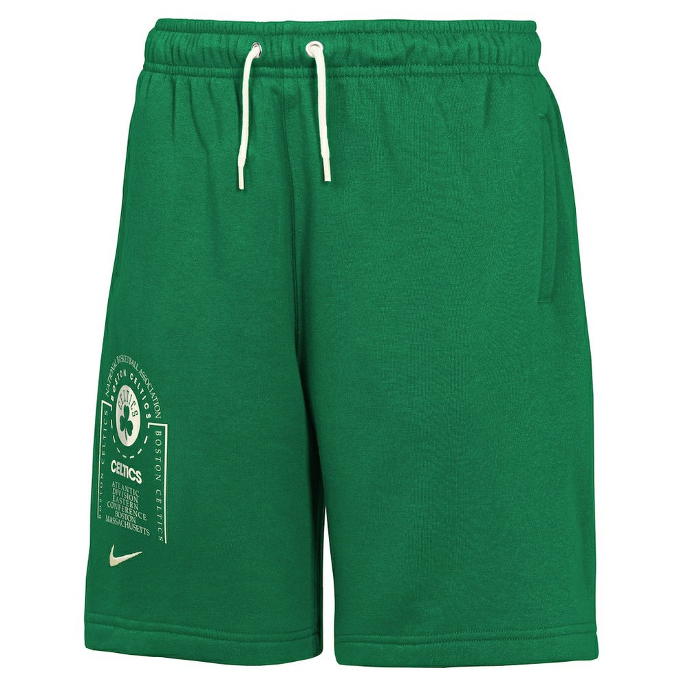 Boston Celtics Youth Courtside Club Fleece Shorts Kelly Green | Nike Lifestyle