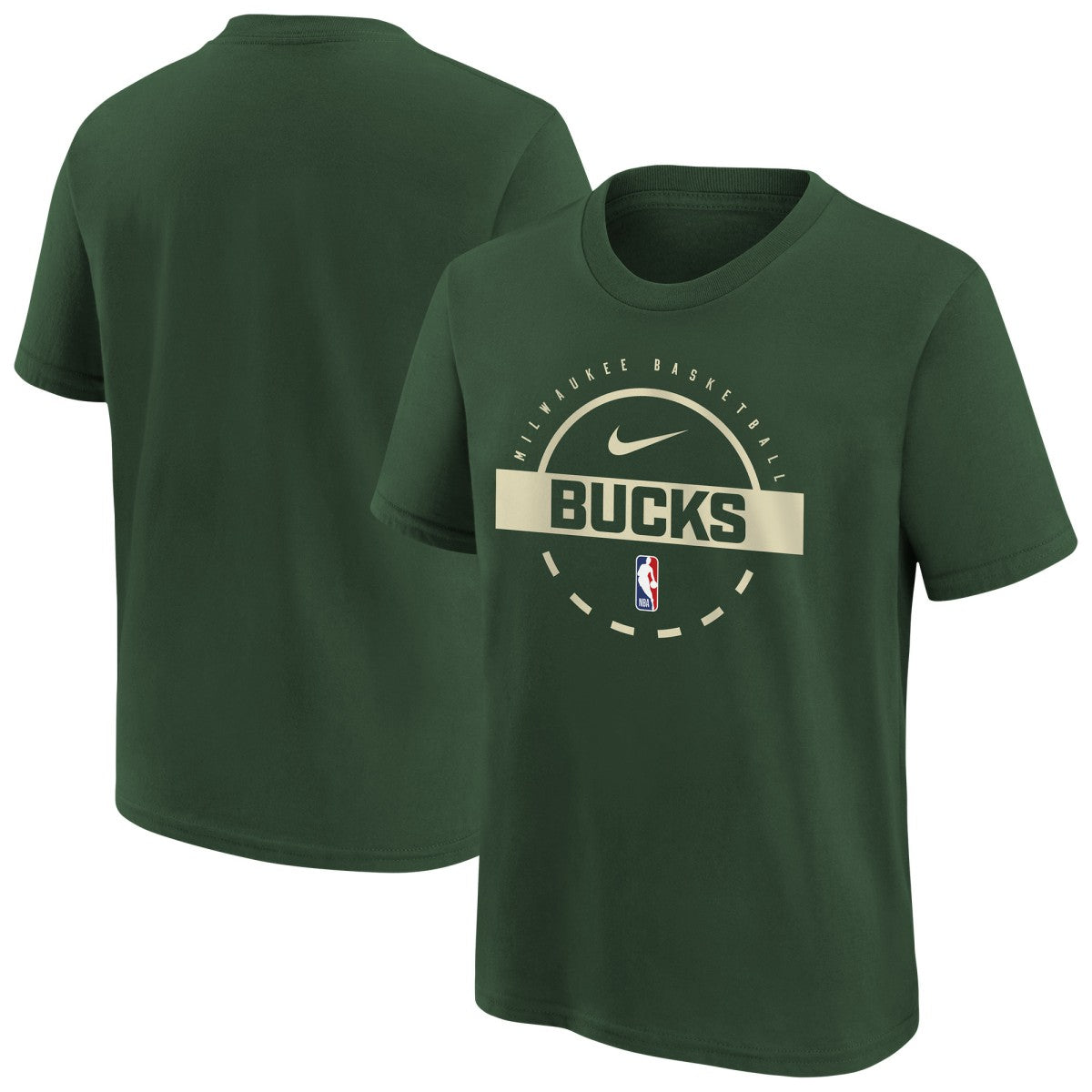 Milwaukee Bucks Youth Practice T-Shirt Hunter Green | Nike Near Me