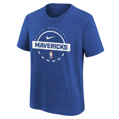 Dallas Mavericks Youth Practice T-Shirt for sale Blue | Nike Near Me