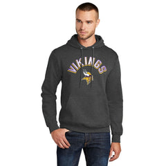 Minnesota Vikings Starter Arch Over Logo Pullover Hoodie Charcoal