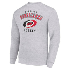 Carolina Hurricanes Men's Starter Team Logo Fleece Pullover Sweatshirt - Heather Gray - NHL 202601562