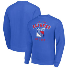 New York Rangers Men's Starter Team Logo Fleece Pullover Sweatshirt - Blue - NHL 202601565