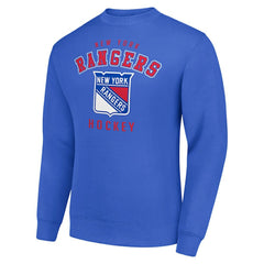 New York Rangers Men's Starter Team Logo Fleece Pullover Sweatshirt - Blue - NHL 202601565