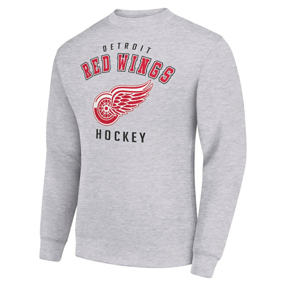 Detroit Red Wings Men's Starter Team Logo Fleece Pullover Sweatshirt - Heather Gray - NHL 202601568