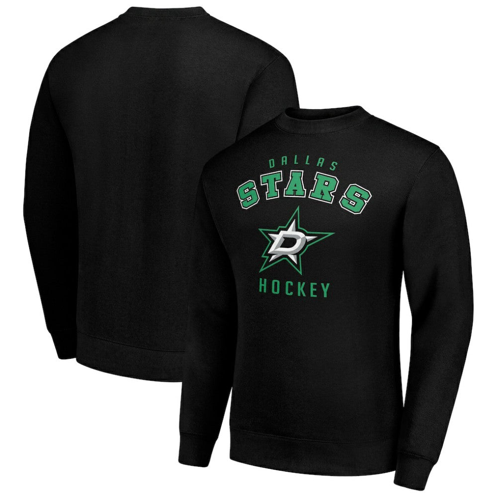 Dallas Stars Men's Starter Team Logo Fleece Pullover Sweatshirt - Black - NHL 202601571
