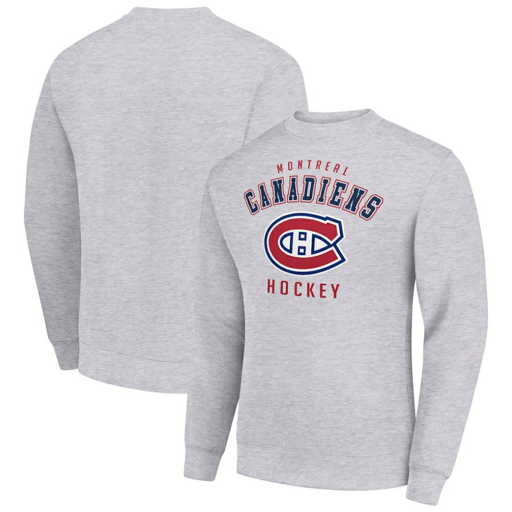 Montreal Canadiens Men's Starter Team Logo Fleece Pullover Sweatshirt - Heather Gray - NHL 202601576