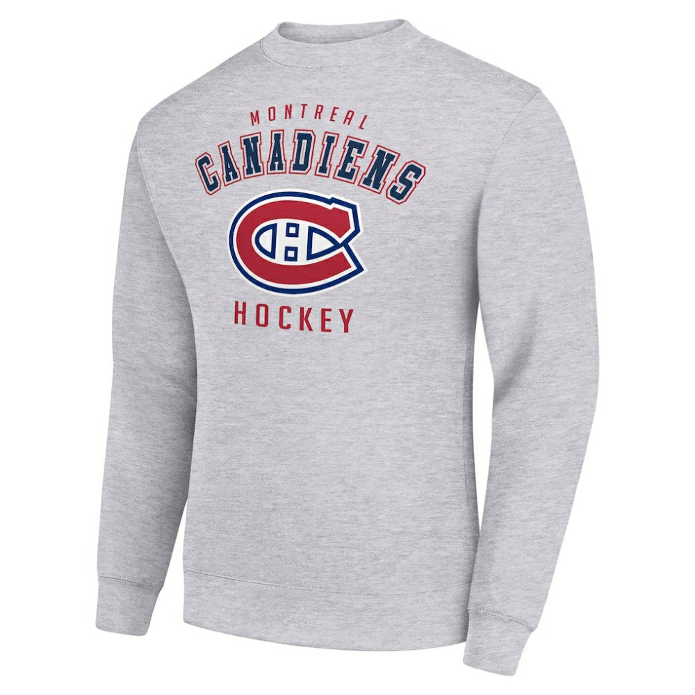 Montreal Canadiens Men's Starter Team Logo Fleece Pullover Sweatshirt - Heather Gray - NHL 202601576