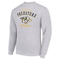 Nashville Predators Men's Starter Team Logo Fleece Pullover Sweatshirt - Heather Gray - NHL 202601578