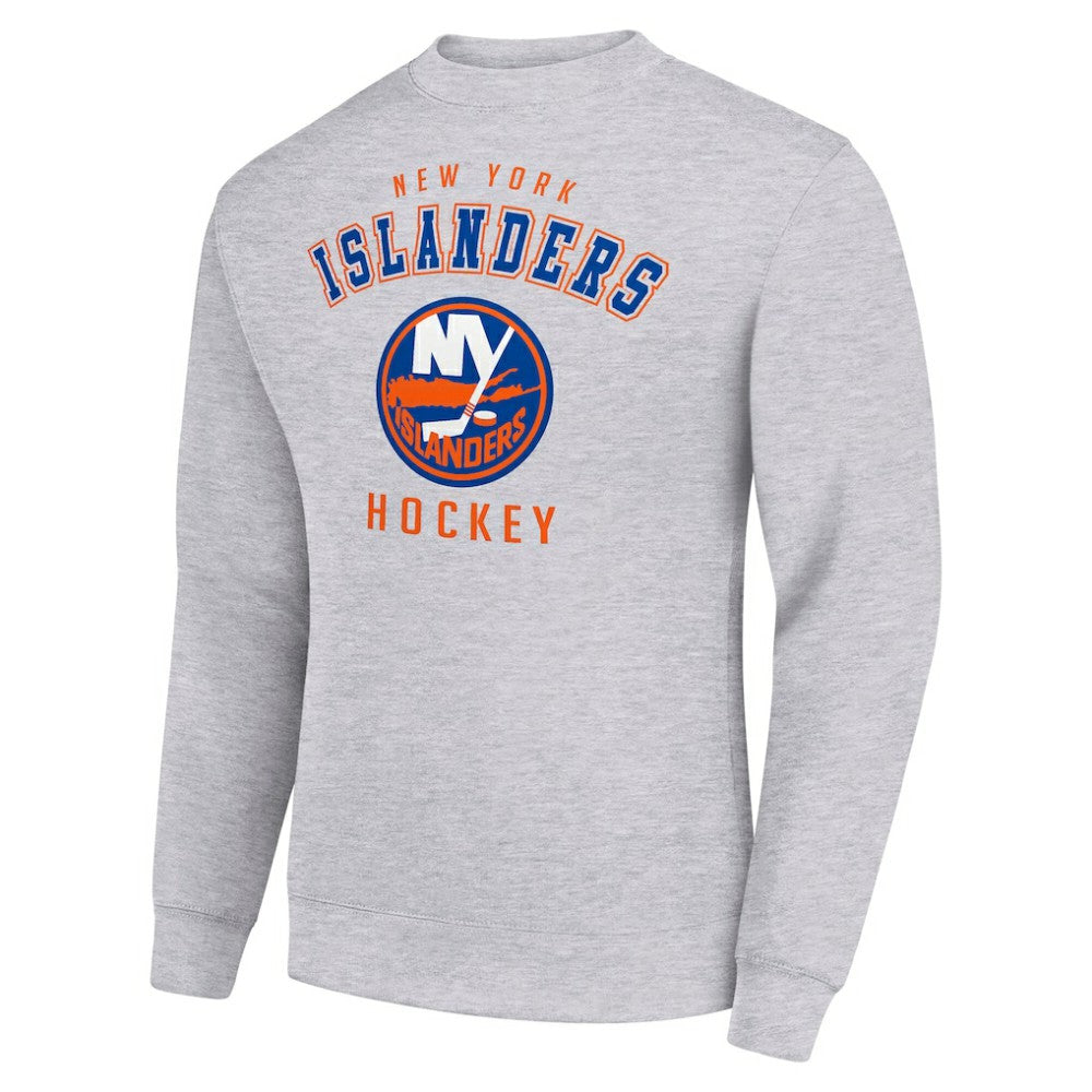 New York Islanders Men's Starter Team Logo Fleece Pullover Sweatshirt - Heather Gray - NHL 202601582