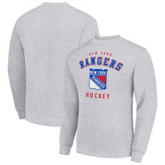 New York Rangers Men's Starter Team Logo Fleece Pullover Sweatshirt - Heather Gray - NHL 202601583