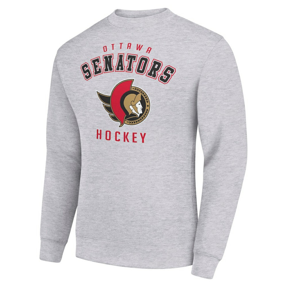 Ottawa Senators Men's Starter Team Logo Fleece Pullover Sweatshirt - Heather Gray - NHL 202601585