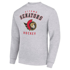 Ottawa Senators Men's Starter Team Logo Fleece Pullover Sweatshirt - Heather Gray - NHL 202601585