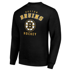 Boston Bruins Men's Starter Team Logo Fleece Pullover Sweatshirt - Black - NHL 202601587