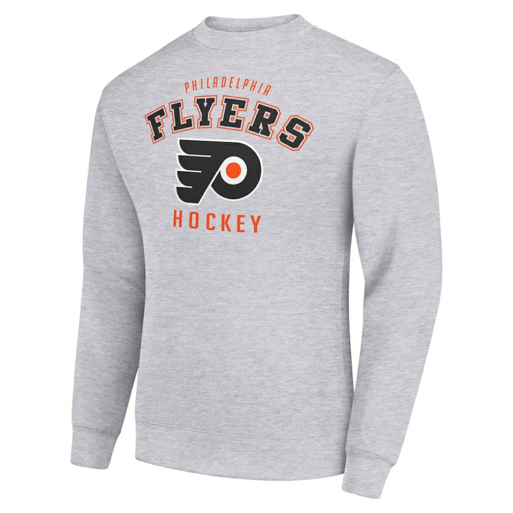 Philadelphia Flyers Men's Starter Team Logo Fleece Pullover Sweatshirt - Heather Gray - NHL 202601589
