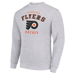 Philadelphia Flyers Men's Starter Team Logo Fleece Pullover Sweatshirt - Heather Gray - NHL 202601589