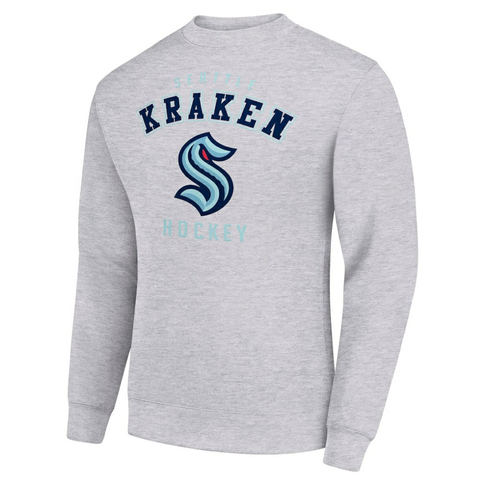 Seattle Kraken Men's Starter Team Logo Fleece Pullover Sweatshirt - Heather Gray - NHL 202601600