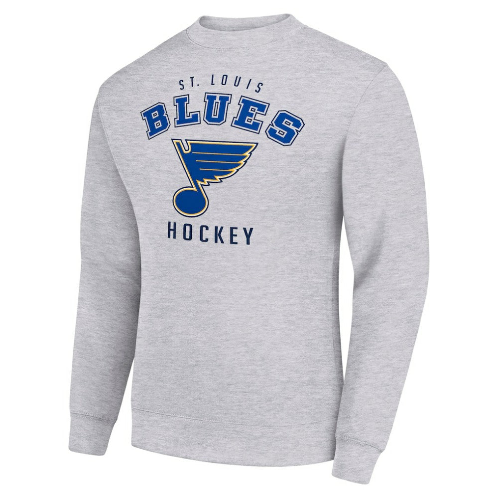 St. Louis Blues Men's Starter Team Logo Fleece Pullover Sweatshirt - Heather Gray - NHL 202601602