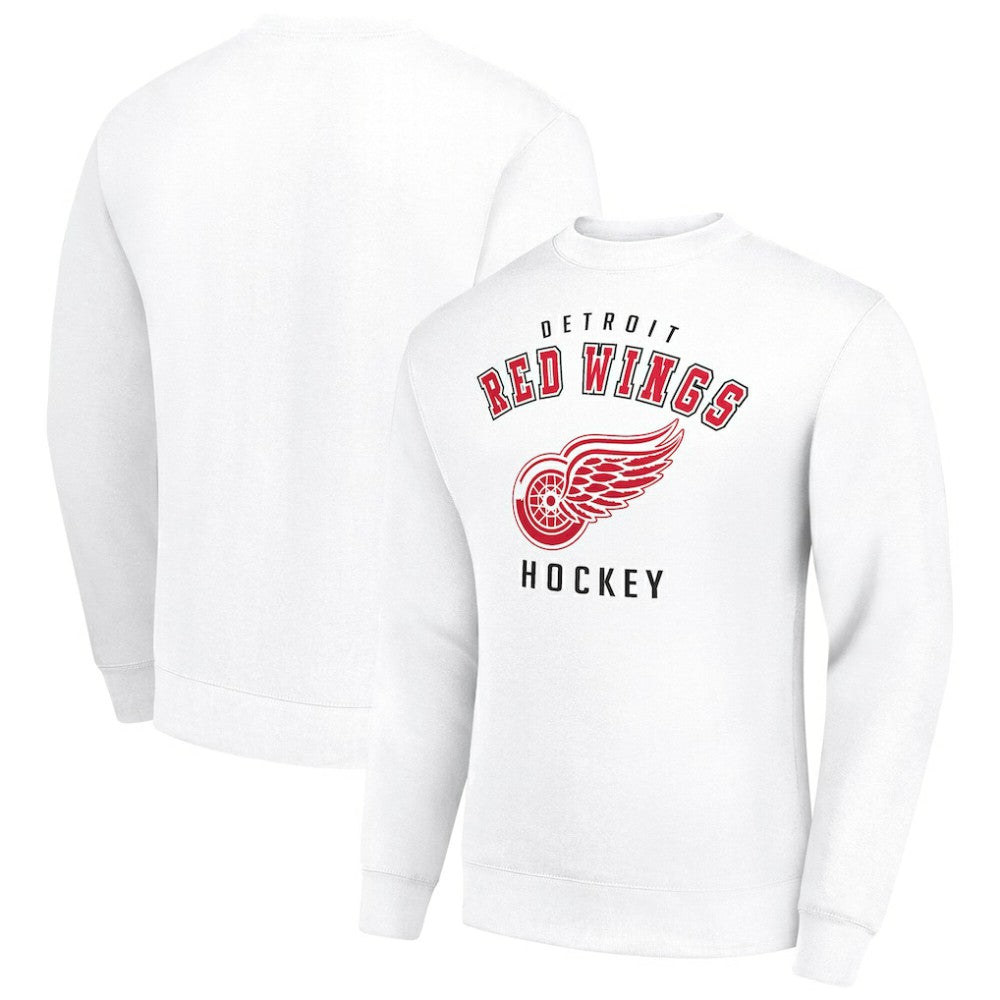 Detroit Red Wings Men's Starter Team Logo Fleece Pullover Sweatshirt - White - NHL 202601603