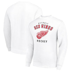 Detroit Red Wings Men's Starter Team Logo Fleece Pullover Sweatshirt - White - NHL 202601603